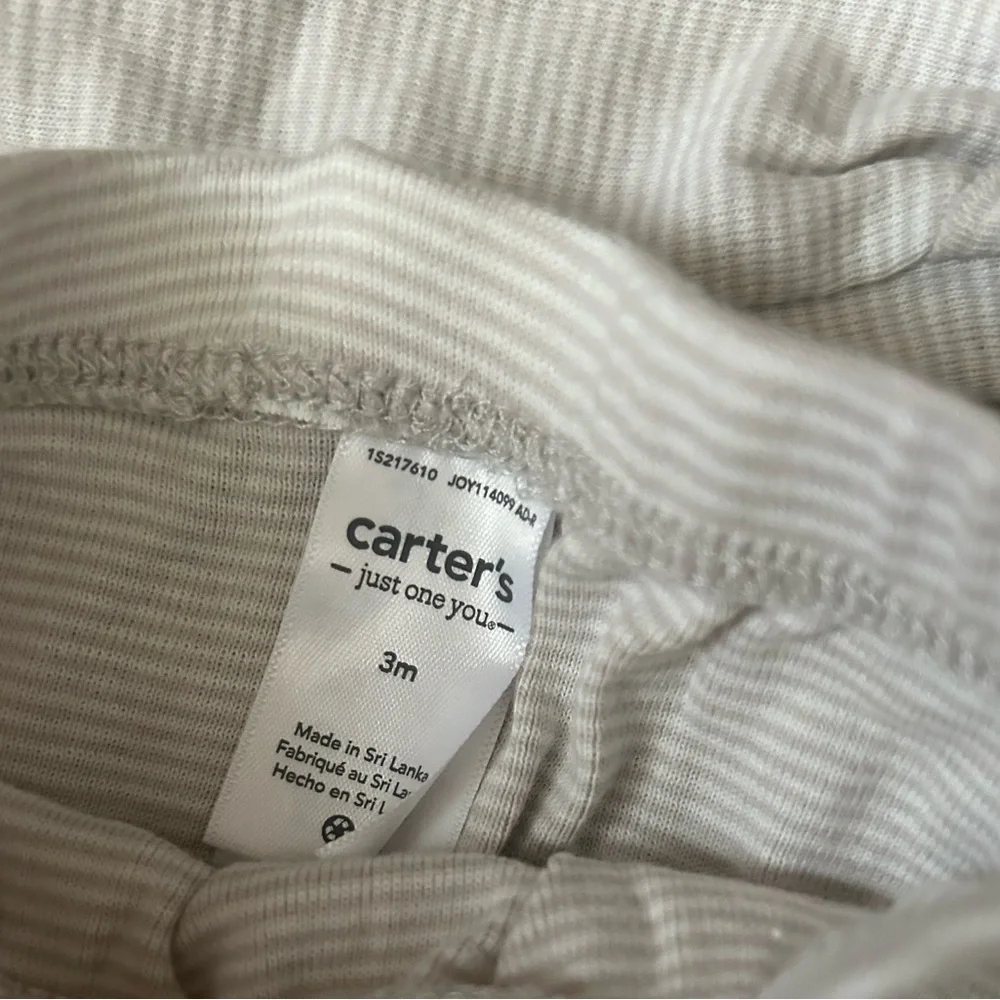 Carter's Cream Striped Footie Set